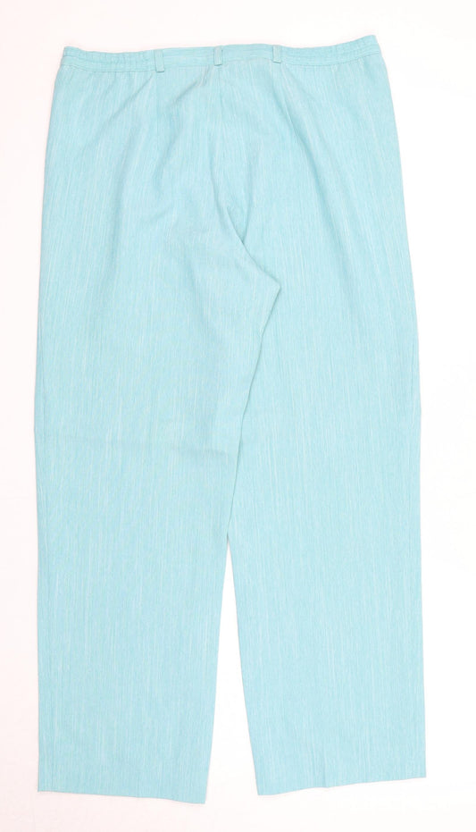 Autonomy Womens Blue Polyester Trousers Size 12 Regular