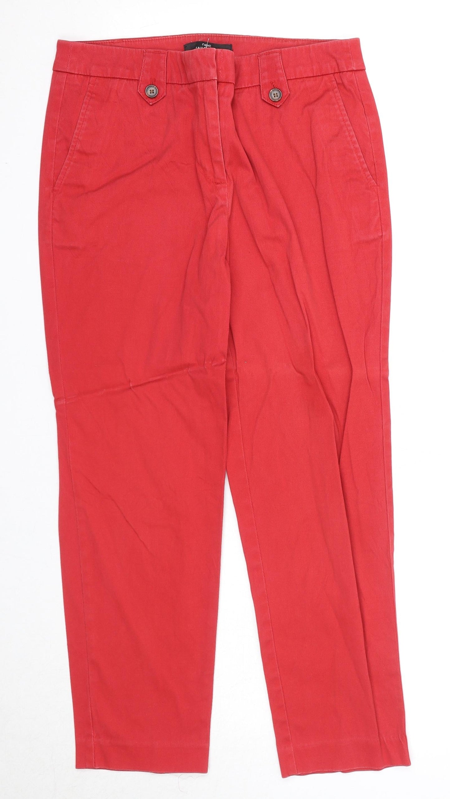 Womens UK Size 10 NEXT Regular Fit  Red Trousers