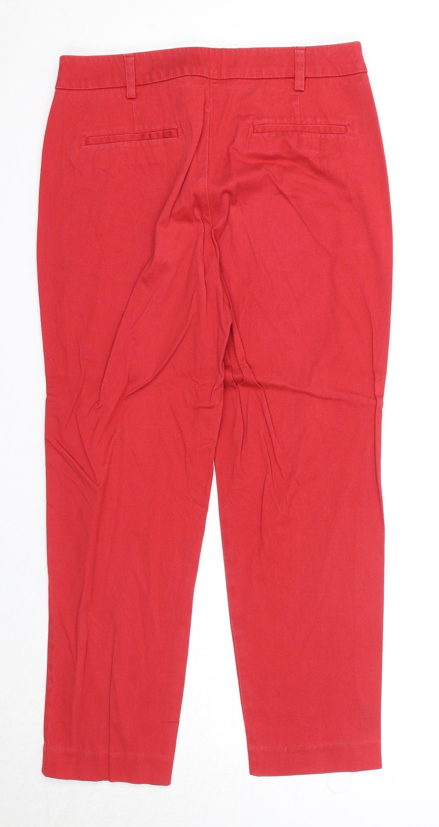 Womens UK Size 10 NEXT Regular Fit  Red Trousers