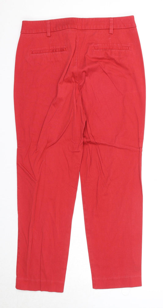 Womens UK Size 10 NEXT Regular Fit  Red Trousers