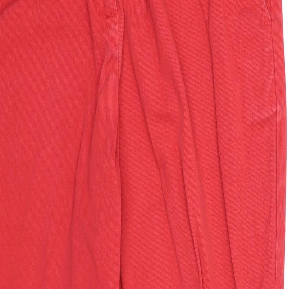 Womens UK Size 10 NEXT Regular Fit  Red Trousers