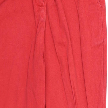 Womens UK Size 10 NEXT Regular Fit  Red Trousers