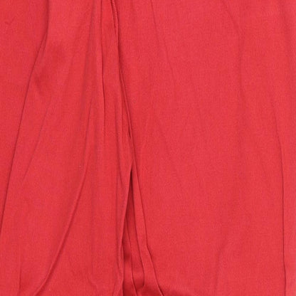 Womens UK Size 10 NEXT Regular Fit  Red Trousers