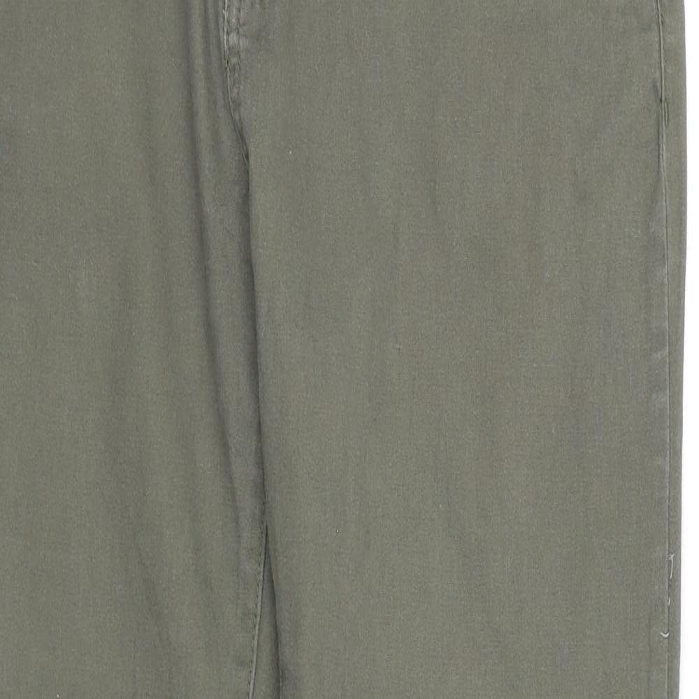 24/7 Authentic Denim Womens Green Cotton Skinny Jeans Size 12 Regular Zip