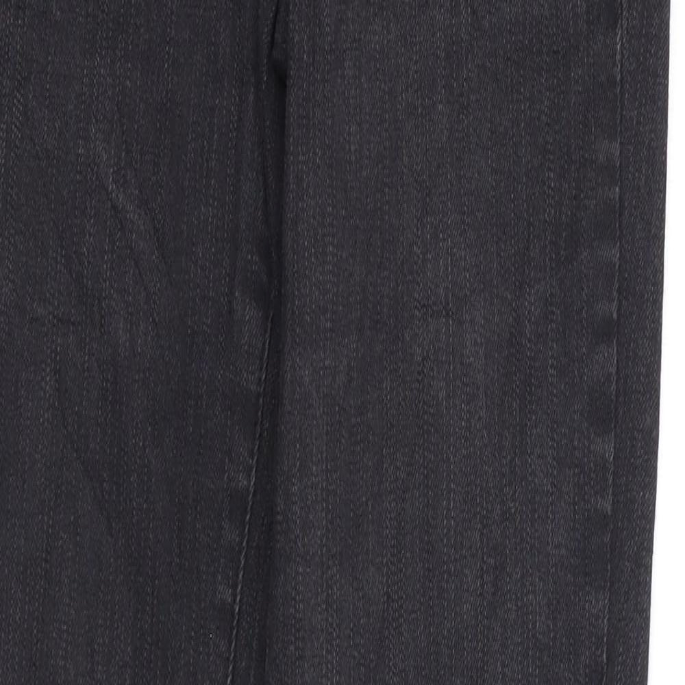 Marc Lauge Womens Black Cotton Straight Jeans Size 10 Regular Zip