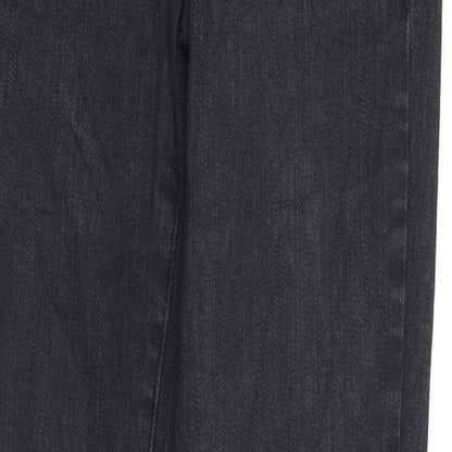 Marc Lauge Womens Black Cotton Straight Jeans Size 10 Regular Zip