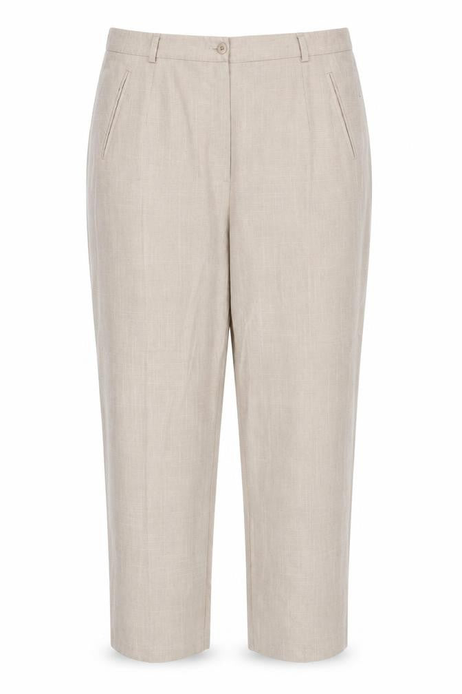 Womens UK Size 18 Berkertex Regular Fit Carrot Beige Trousers