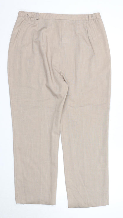 Womens UK Size 18 Berkertex Regular Fit Carrot Beige Trousers