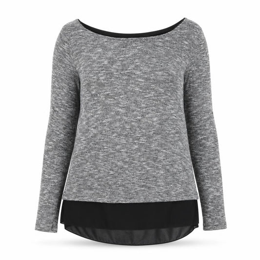 Womens UK Size S Blue Inc Grey Pullover Jumper
