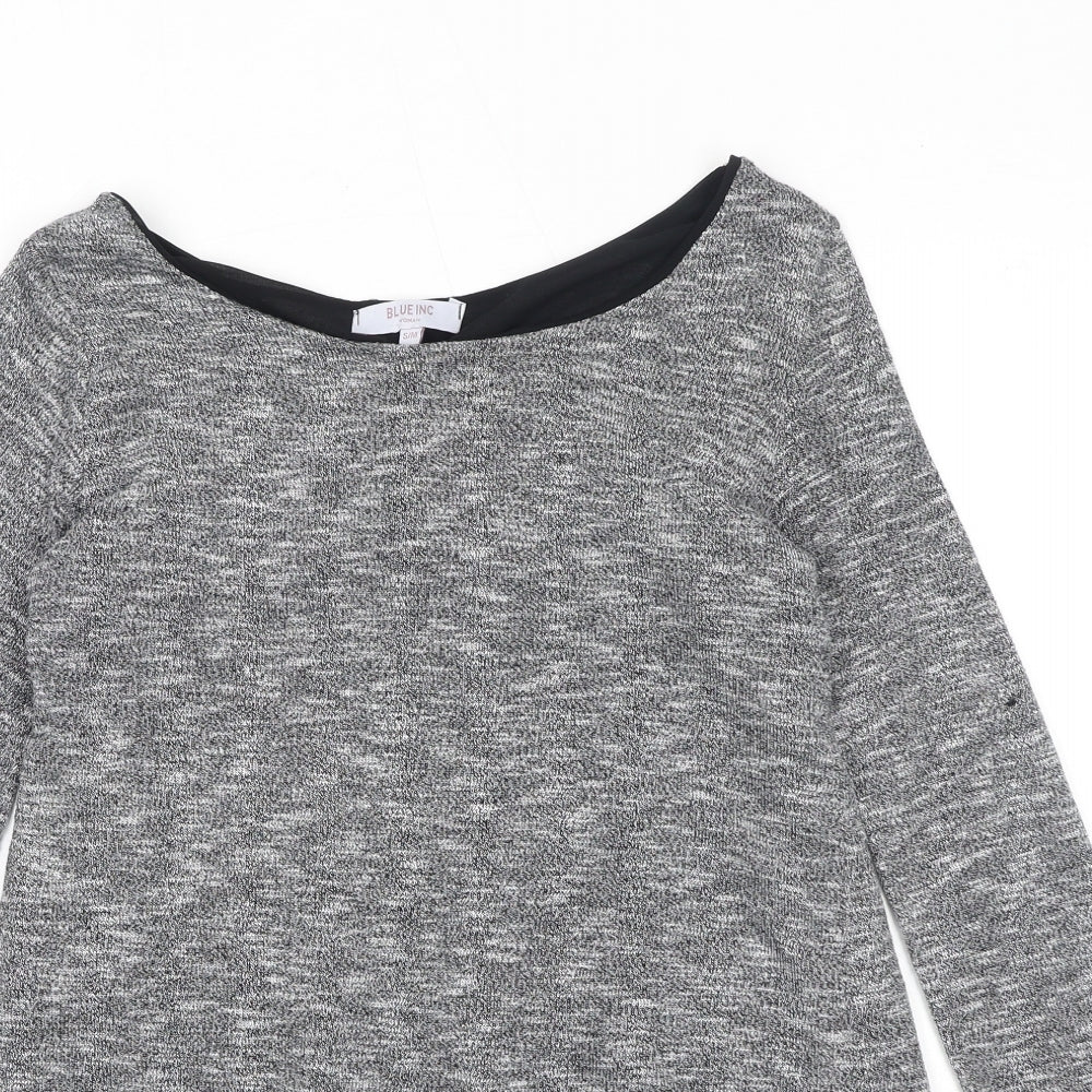 Womens UK Size S Blue Inc Grey Pullover Jumper
