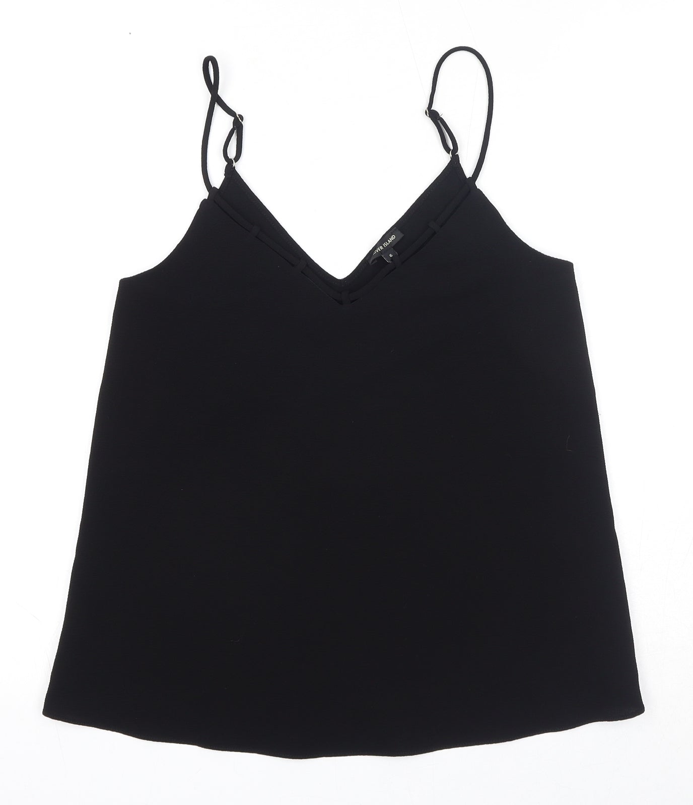 Womens UK Size 6 River Island Black Camisole Tank