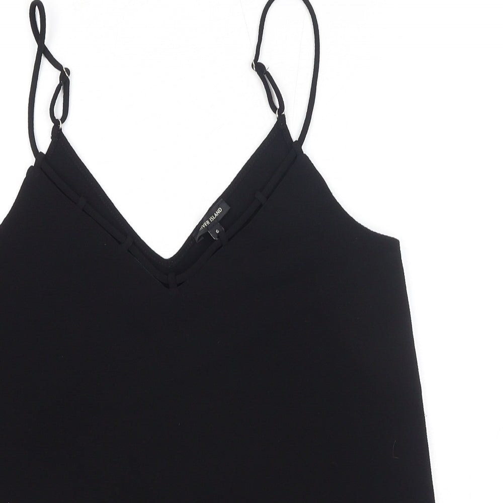 Womens UK Size 6 River Island Black Camisole Tank