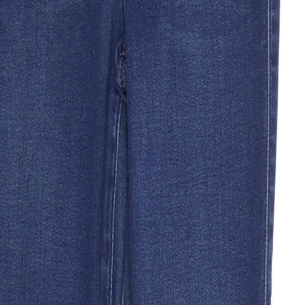 The A&F Sateen Womens Blue Cotton Skinny Jeans Size 24 in L29 in Regular Zip