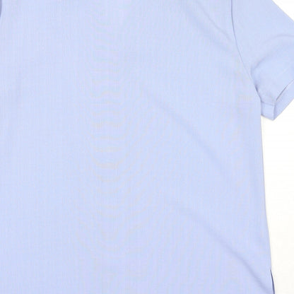 Womens UK Size 12 Nightingales Blue Basic Button-Up