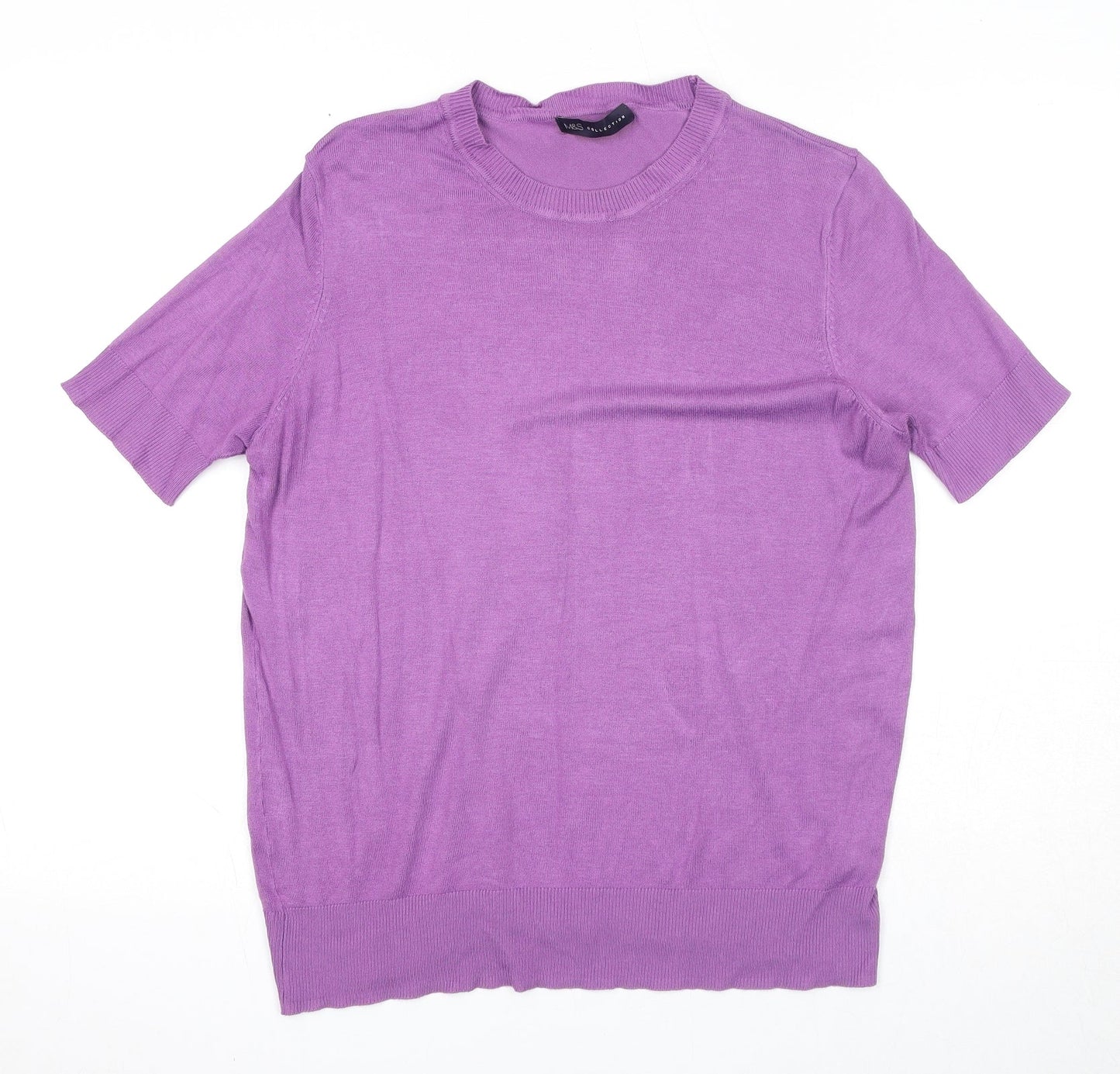 Womens UK Size 12 Marks and Spencer Purple Pullover Jumper