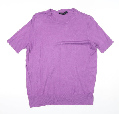 Womens UK Size 12 Marks and Spencer Purple Pullover Jumper