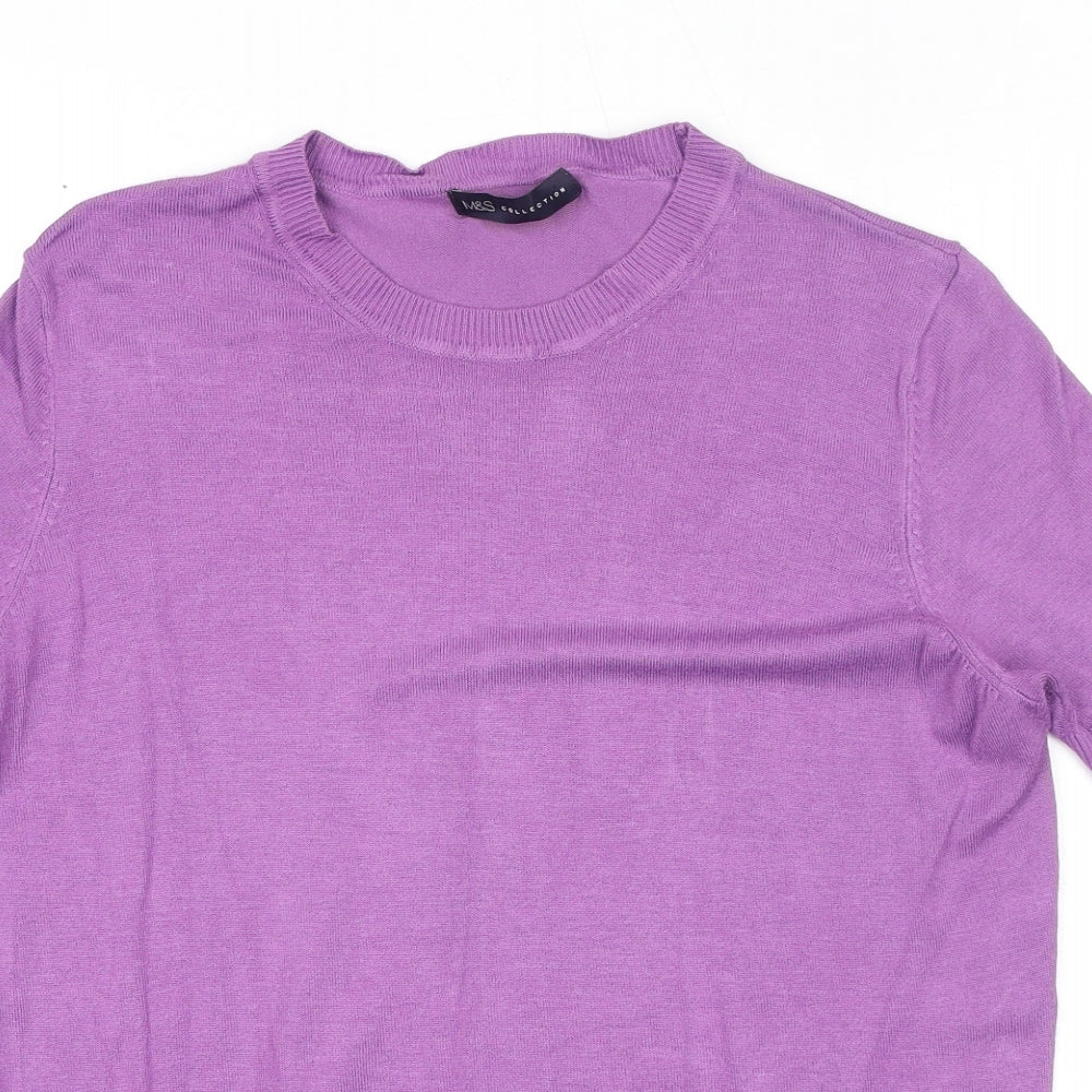 Womens UK Size 12 Marks and Spencer Purple Pullover Jumper