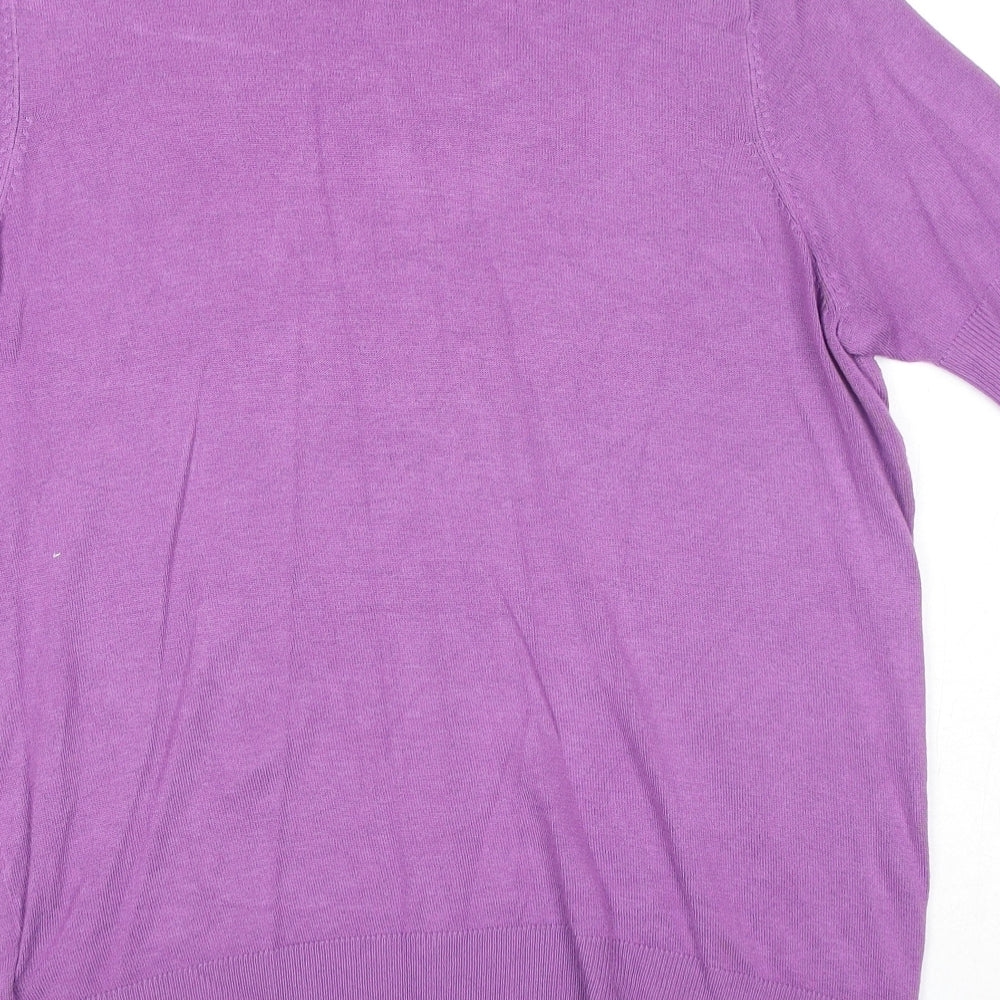 Womens UK Size 12 Marks and Spencer Purple Pullover Jumper