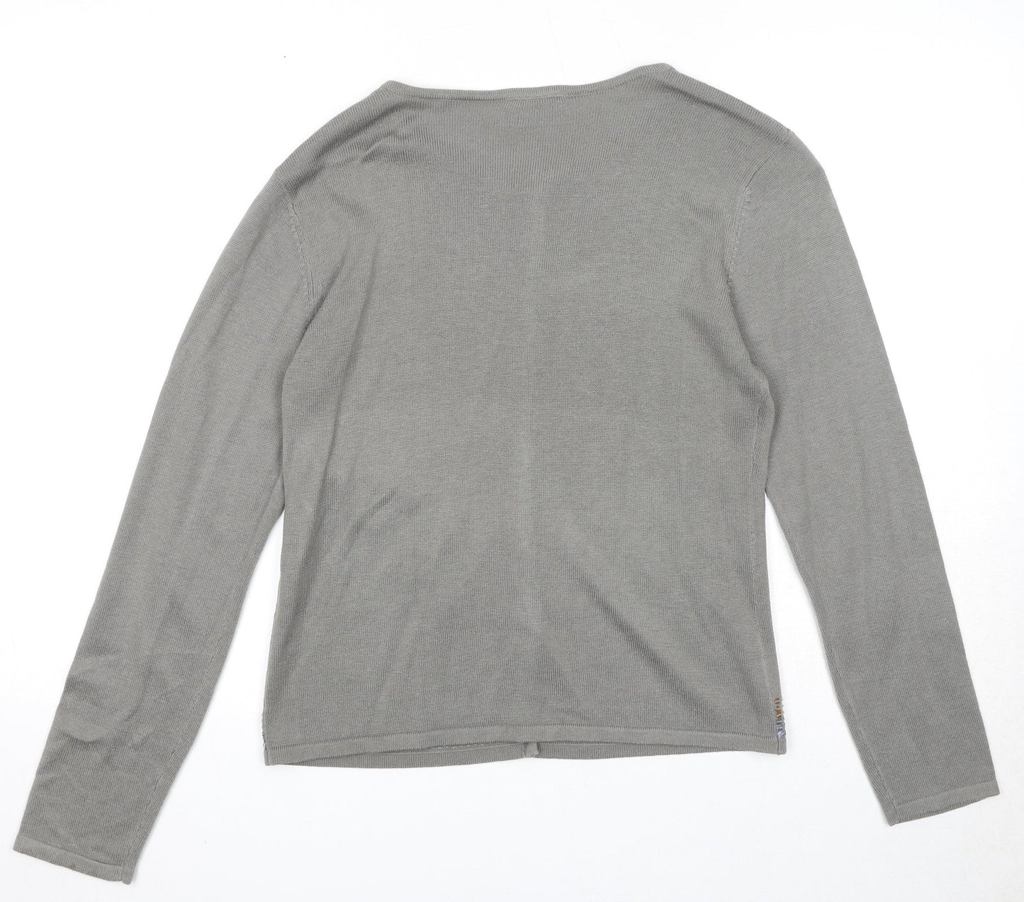 Womens UK Size S Janique Grey Cardigan Jumper