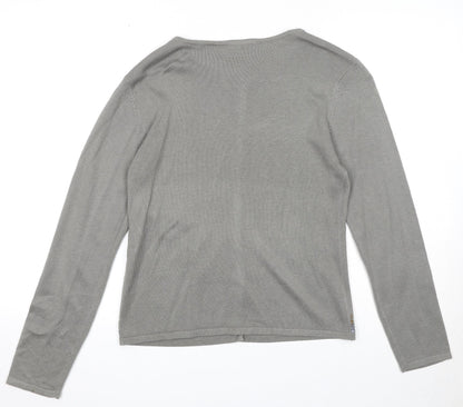 Womens UK Size S Janique Grey Cardigan Jumper