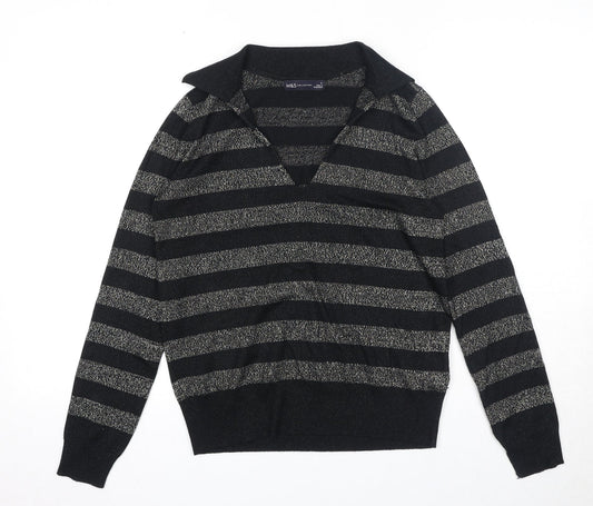 Womens UK Size S Marks and Spencer Black Pullover Jumper