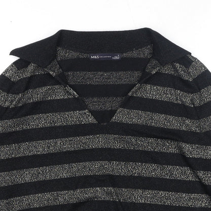 Womens UK Size S Marks and Spencer Black Pullover Jumper