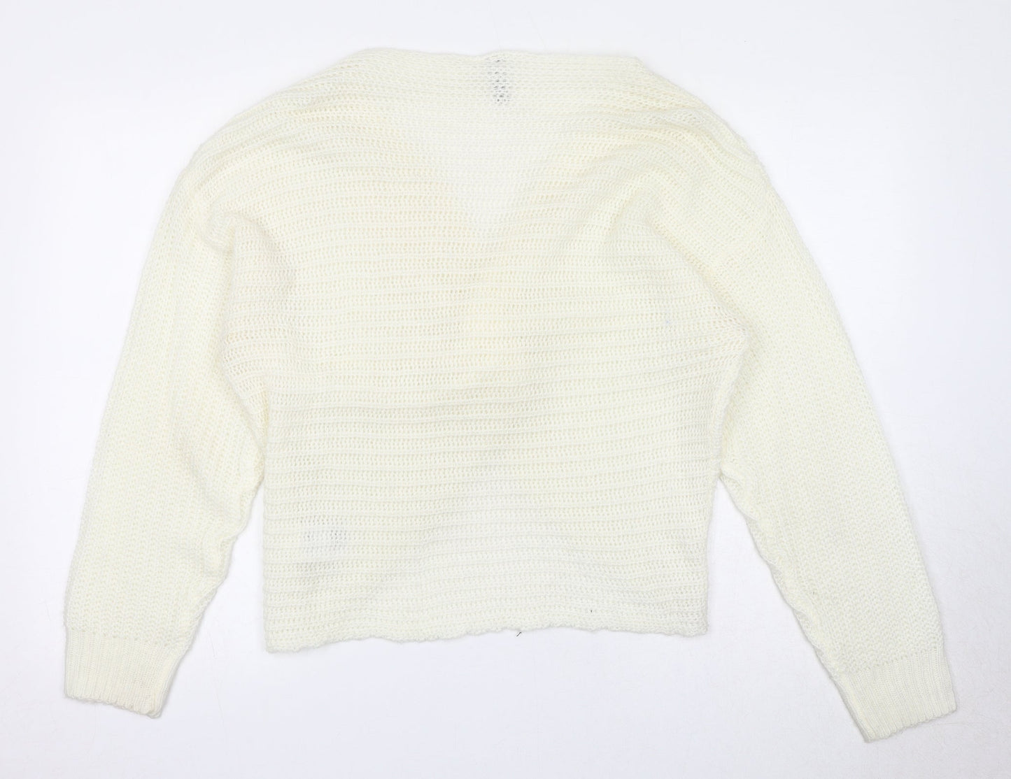 Womens UK Size M Divided by H&M White Pullover Jumper