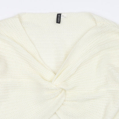 Womens UK Size M Divided by H&M White Pullover Jumper