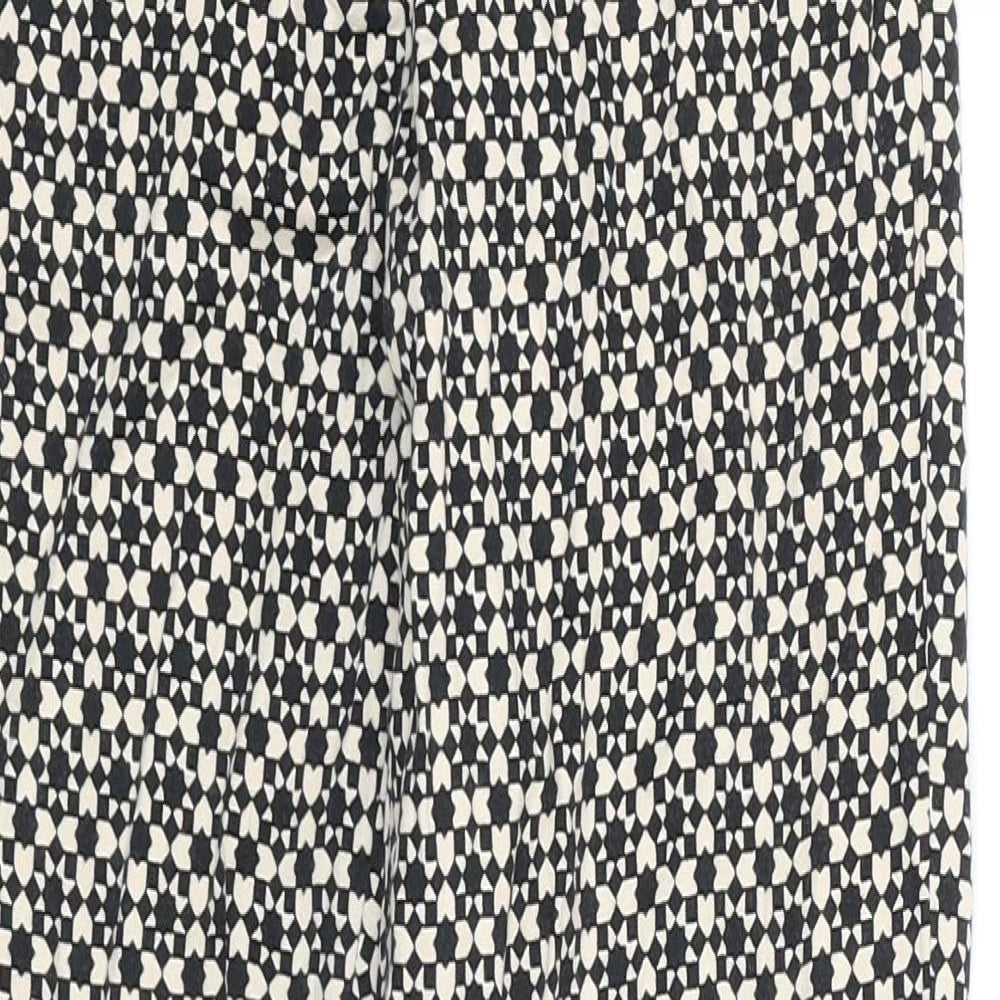 Womens UK Size 4 H&M Regular Fit Chino Black Trousers