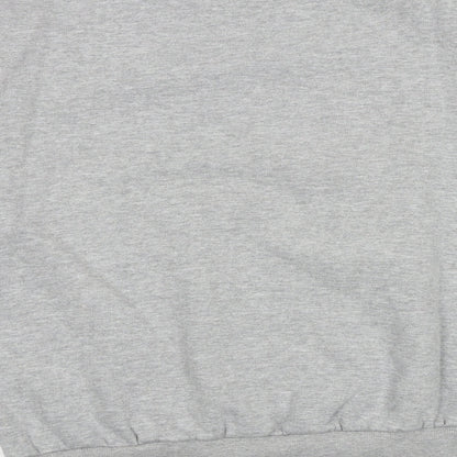 PARISIAN SIGNATURE Womens Grey Floral Cotton Pullover Sweatshirt Size 8 Pullover