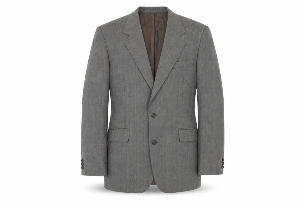 Greenwoods Mens Grey Wool Jacket Suit Jacket Size 42 Regular