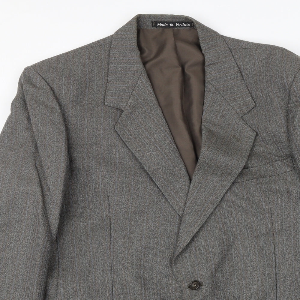 Mens UK Size 42 GREENWOODS Regular Grey Suit Jacket