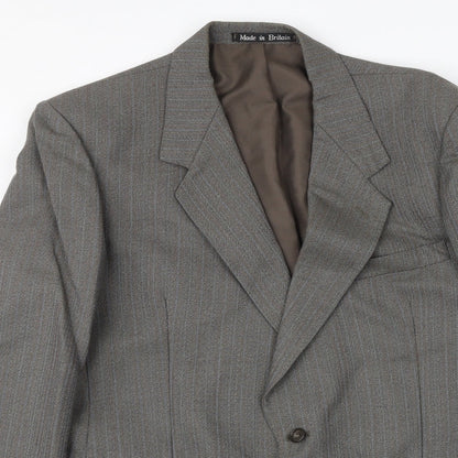 Mens UK Size 42 GREENWOODS Regular Grey Suit Jacket