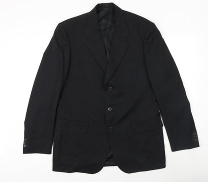 Mens UK Size 40 Hornes Regular Black Suit Jacket