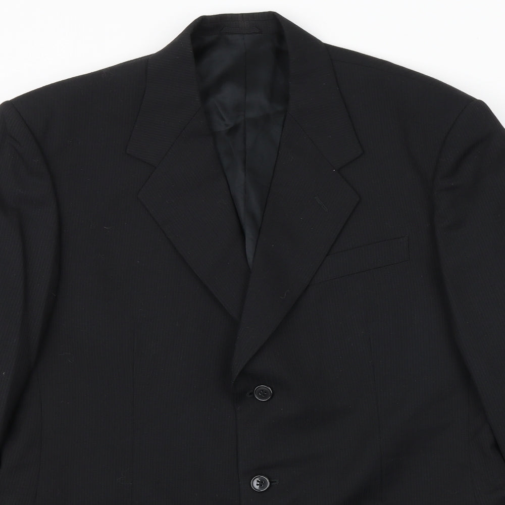 Mens UK Size 40 Hornes Regular Black Suit Jacket