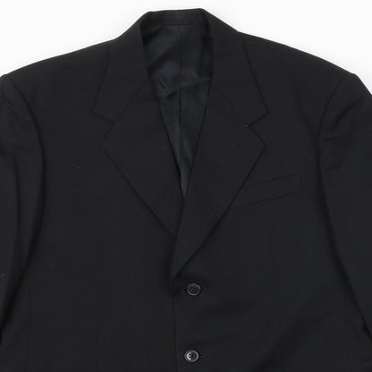 Mens UK Size 40 Hornes Regular Black Suit Jacket
