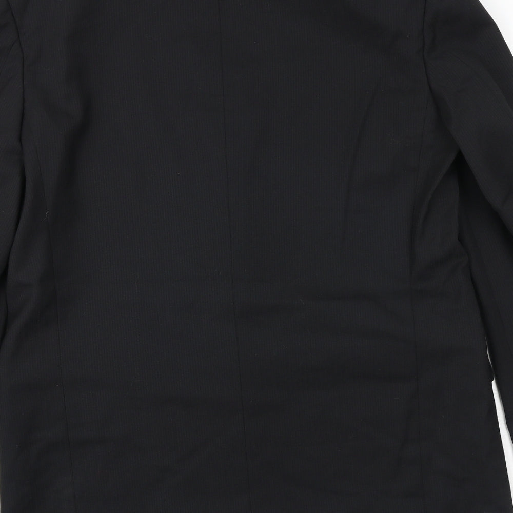 Mens UK Size 40 Hornes Regular Black Suit Jacket