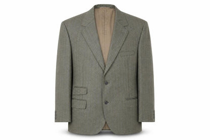 Ted Williams Mens Green Striped Polyester Jacket Suit Jacket Size 42 Regular
