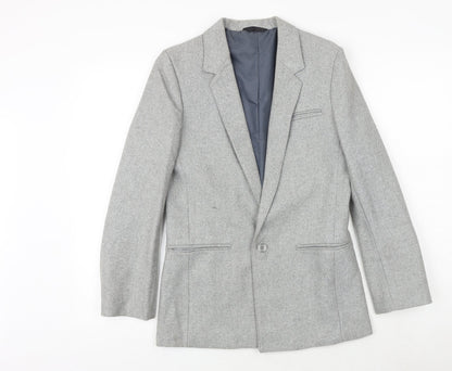 mister christopher Mens Grey Polyester Jacket Blazer Size 34 Regular