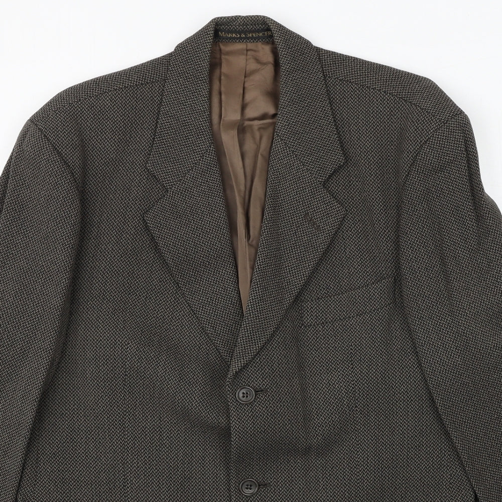 Mens UK Size 40 Marks and Spencer Regular Brown Suit Jacket
