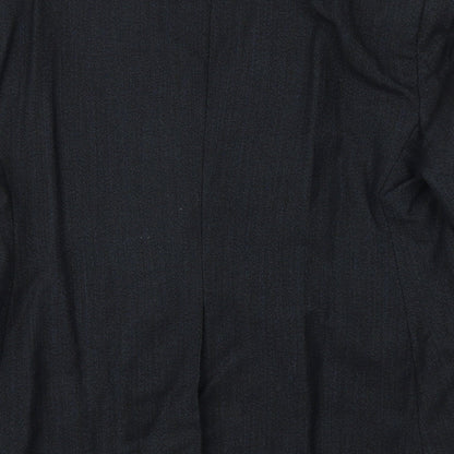 a.e. quarmby Mens Blue Striped Polyester Jacket Suit Jacket Size 34 Regular