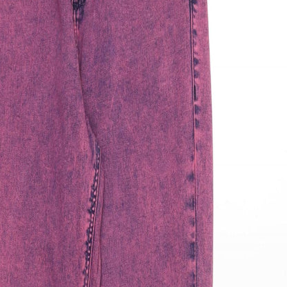Topshop Womens Pink Cotton Skinny Jeans Size 30 in Regular Zip