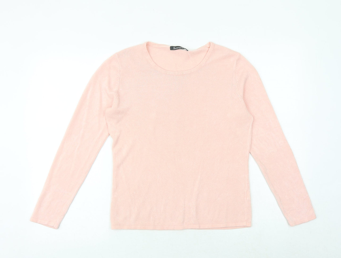 Womens UK Size S Bonmarché Pink Pullover Jumper