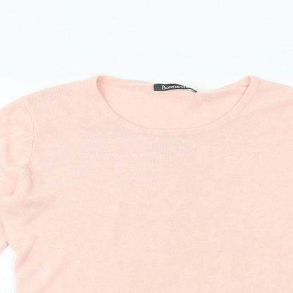 Womens UK Size S Bonmarché Pink Pullover Jumper