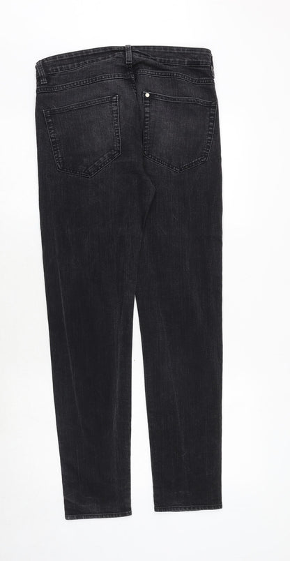 H&M Mens Black Cotton Skinny Jeans Size 32 in Regular Button
