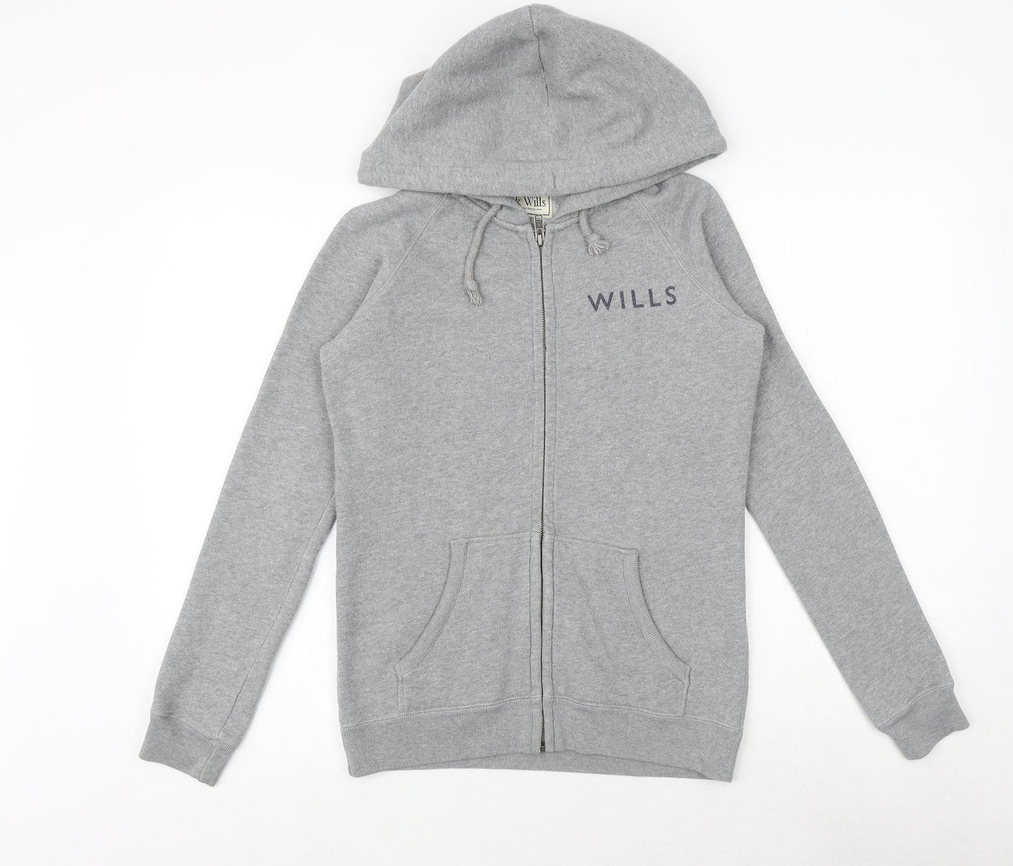Womens UK Size 6 Jack Wills Grey Full Zip Hoodie