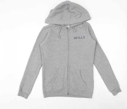 Womens UK Size 6 Jack Wills Grey Full Zip Hoodie