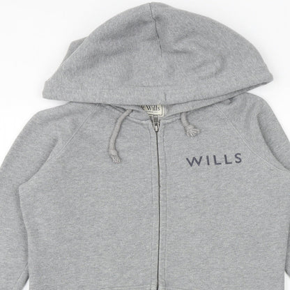 Womens UK Size 6 Jack Wills Grey Full Zip Hoodie
