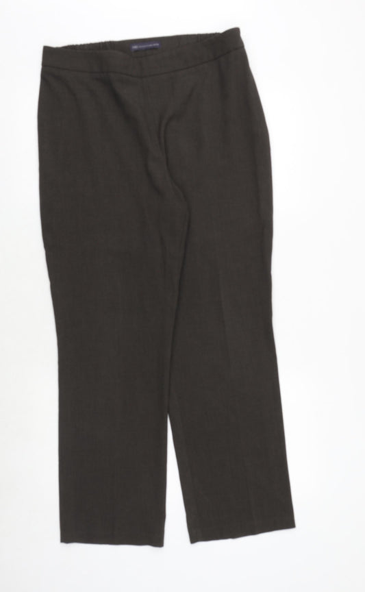 Womens UK Size 14 Marks and Spencer Regular Fit  Green Trousers