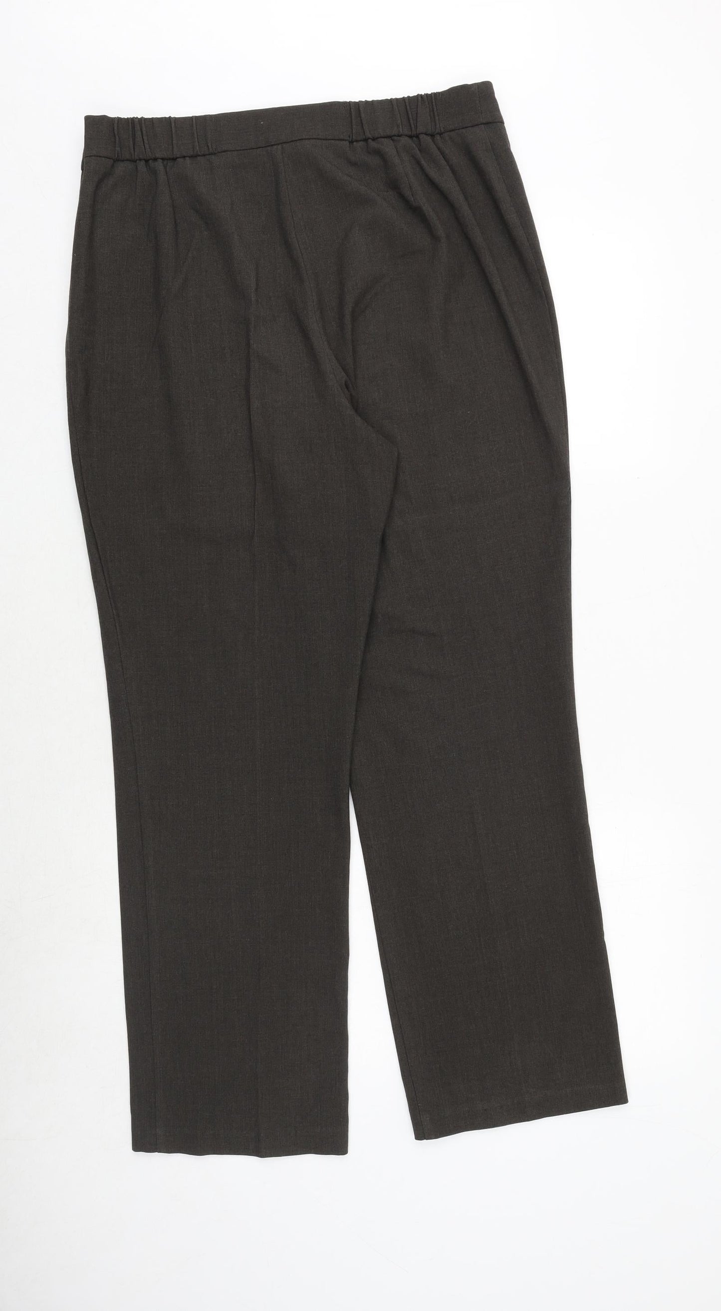 Womens UK Size 14 Marks and Spencer Regular Fit  Green Trousers